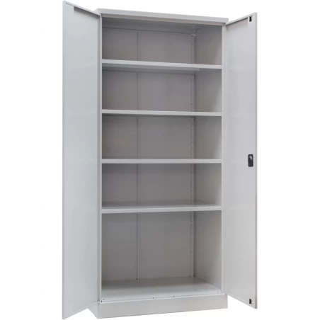 Метален шкаф, разглобяем модулен шкаф, размери 1700 x 800 x 400 мм, с две врати и четири полици
