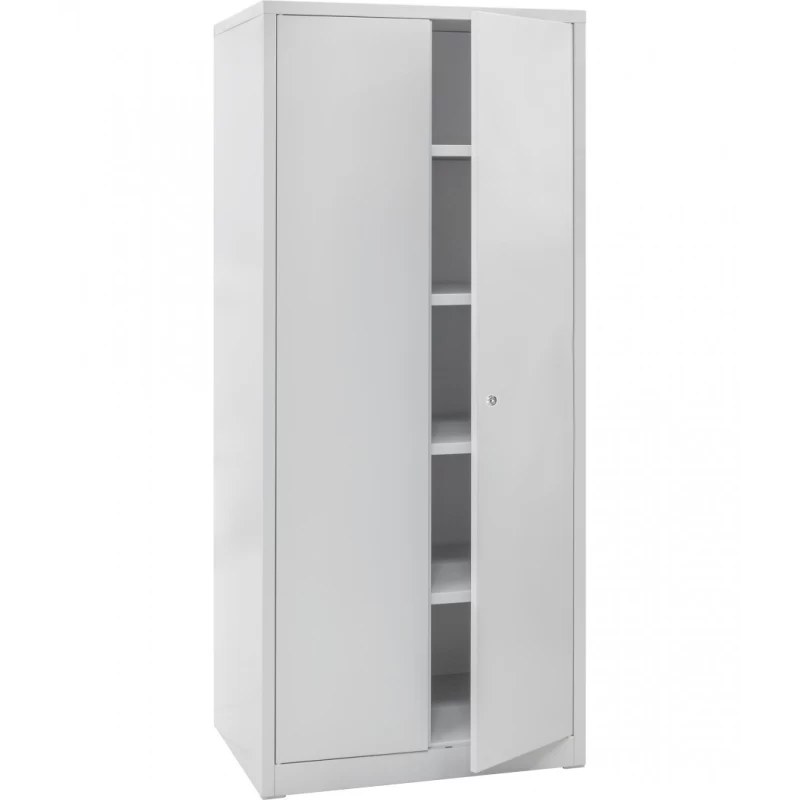 Armoire métallique, armoire démontable et modulaire 1700 x 800 x 400 mm avec 2 portes et 4 étagères Armoire métallique, armoire démontable et modulaire 1700 x 800 x 400 mm avec 2 portes et 4 étagères