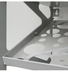 Detachable modular decorative metal shelf - detail
