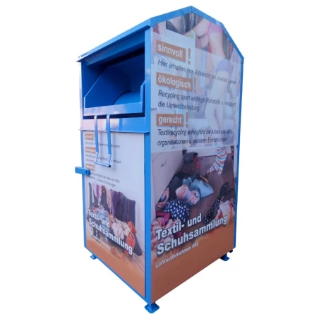 Textilcontainer zur Sammlung alter Kleidung / Textilien