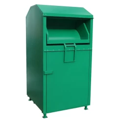 Container raccolta abiti e indumenti usati per riciclo tessuti - verde