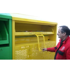 Metall-Schutzhaube für Abfallcontainer – zur Nutzung