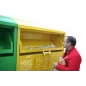 Schutzhaube aus Metall für Abfallcontainer