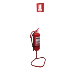 Feuerlöscher-Halterung mit Fähnchen