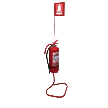 Feuerlöscher-Halterung mit Fähnchen
