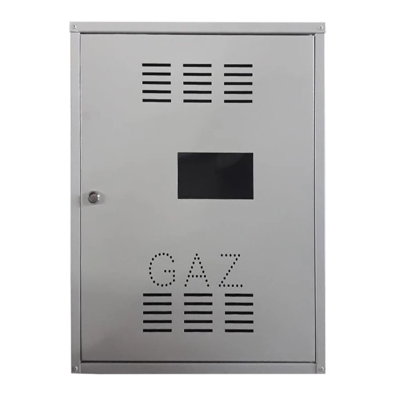 Gas meter box with inspection window
