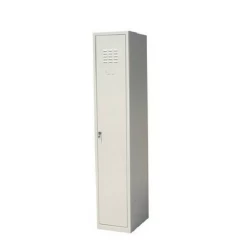 Metallschrank mit Tür, Kleiderstange und oberem Regal