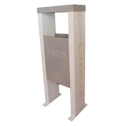 White ecological recycling bin right