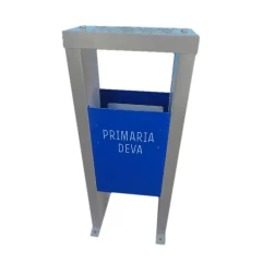 Blue ecological recycling bin front